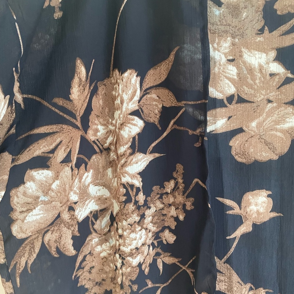 fun 2 fun Navy Sheer Kimono - Picture 2 of 3